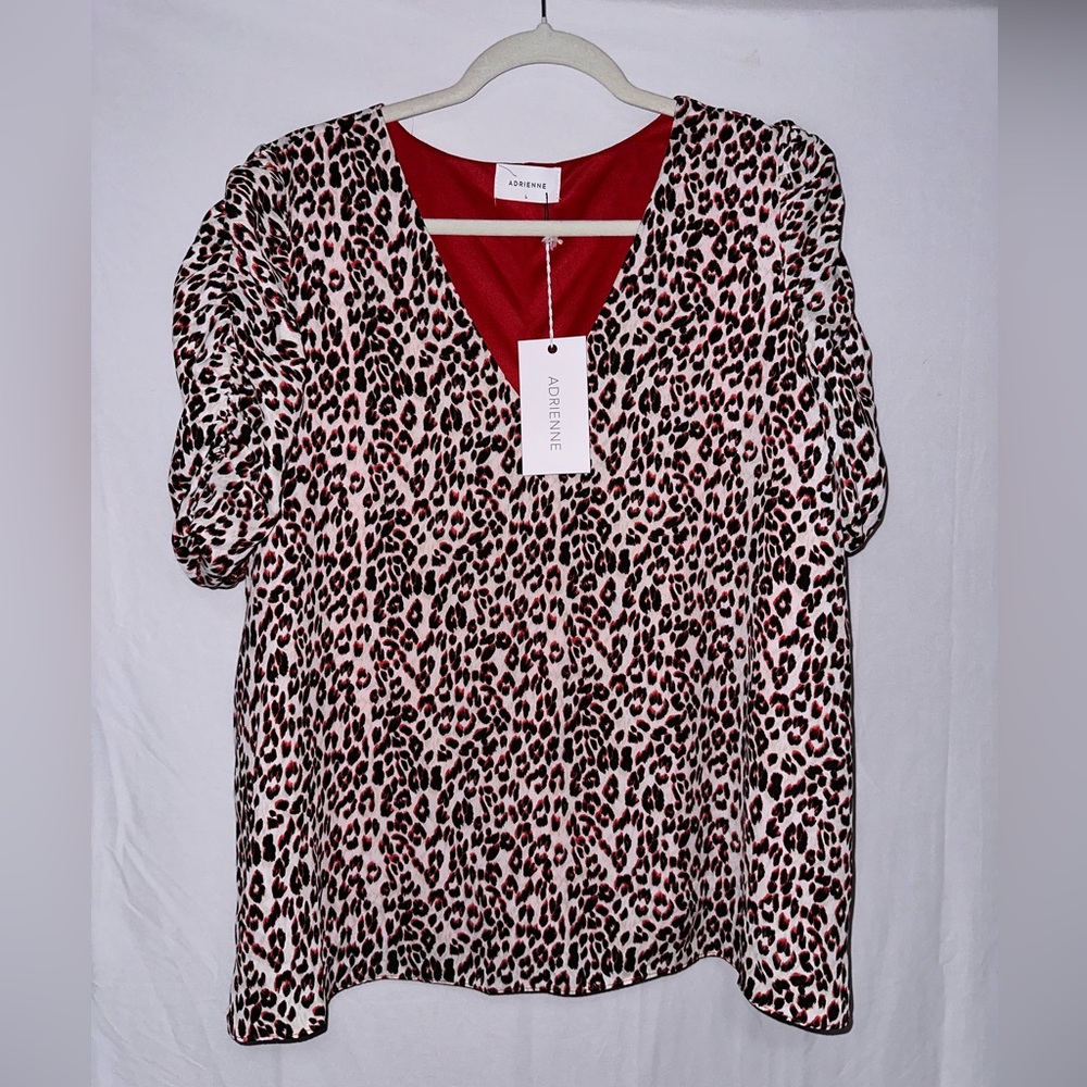 Adrienne Leopard Print Blouse